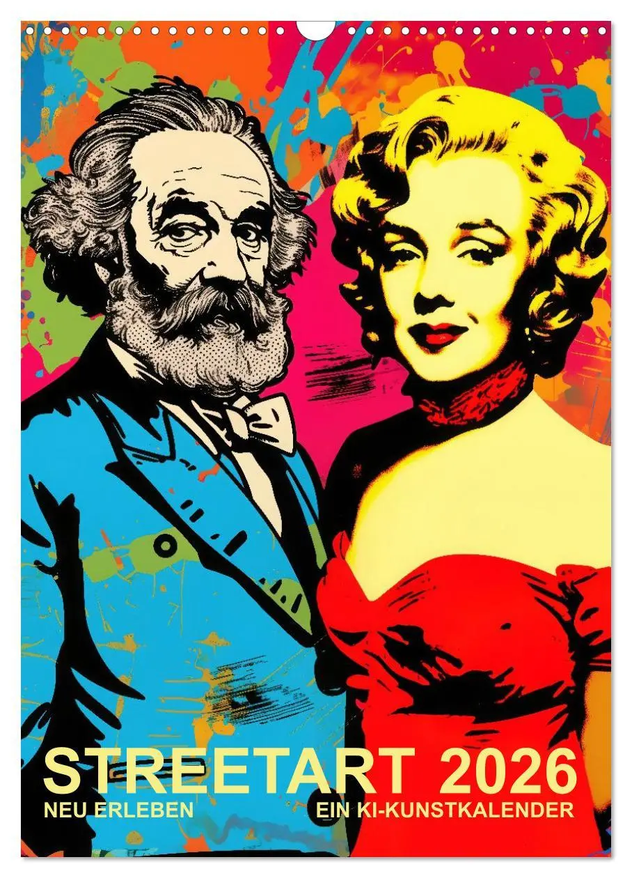 Cover: 9783516164930 | STREETART Neu Erleben Ein KI-Kunstkalender (Wandkalender 2026 DIN...