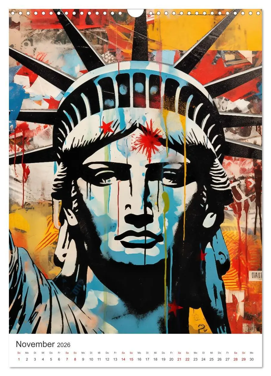 Bild: 9783516164930 | STREETART Neu Erleben Ein KI-Kunstkalender (Wandkalender 2026 DIN...