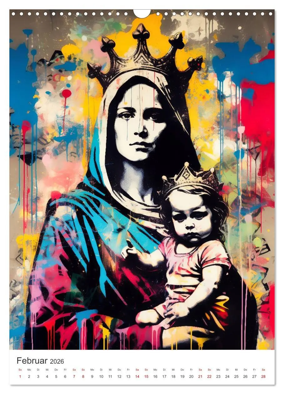 Bild: 9783516164930 | STREETART Neu Erleben Ein KI-Kunstkalender (Wandkalender 2026 DIN...