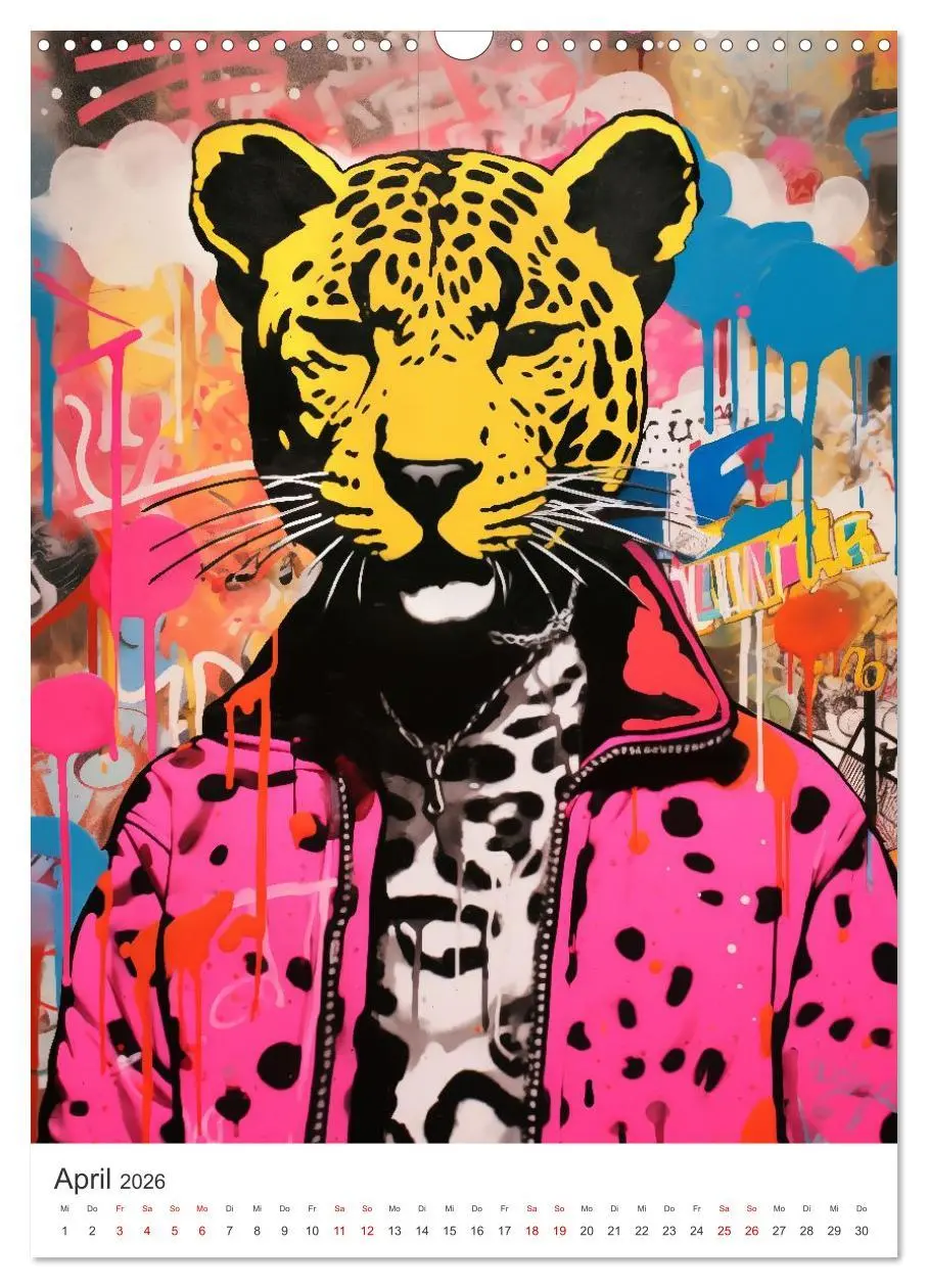 Bild: 9783516164930 | STREETART Neu Erleben Ein KI-Kunstkalender (Wandkalender 2026 DIN...