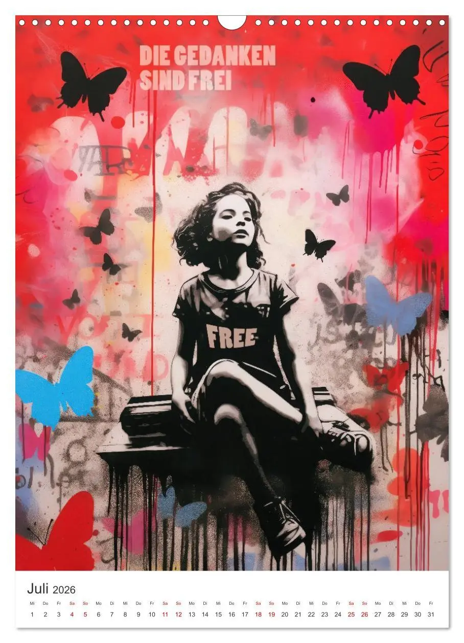 Bild: 9783516164930 | STREETART Neu Erleben Ein KI-Kunstkalender (Wandkalender 2026 DIN...