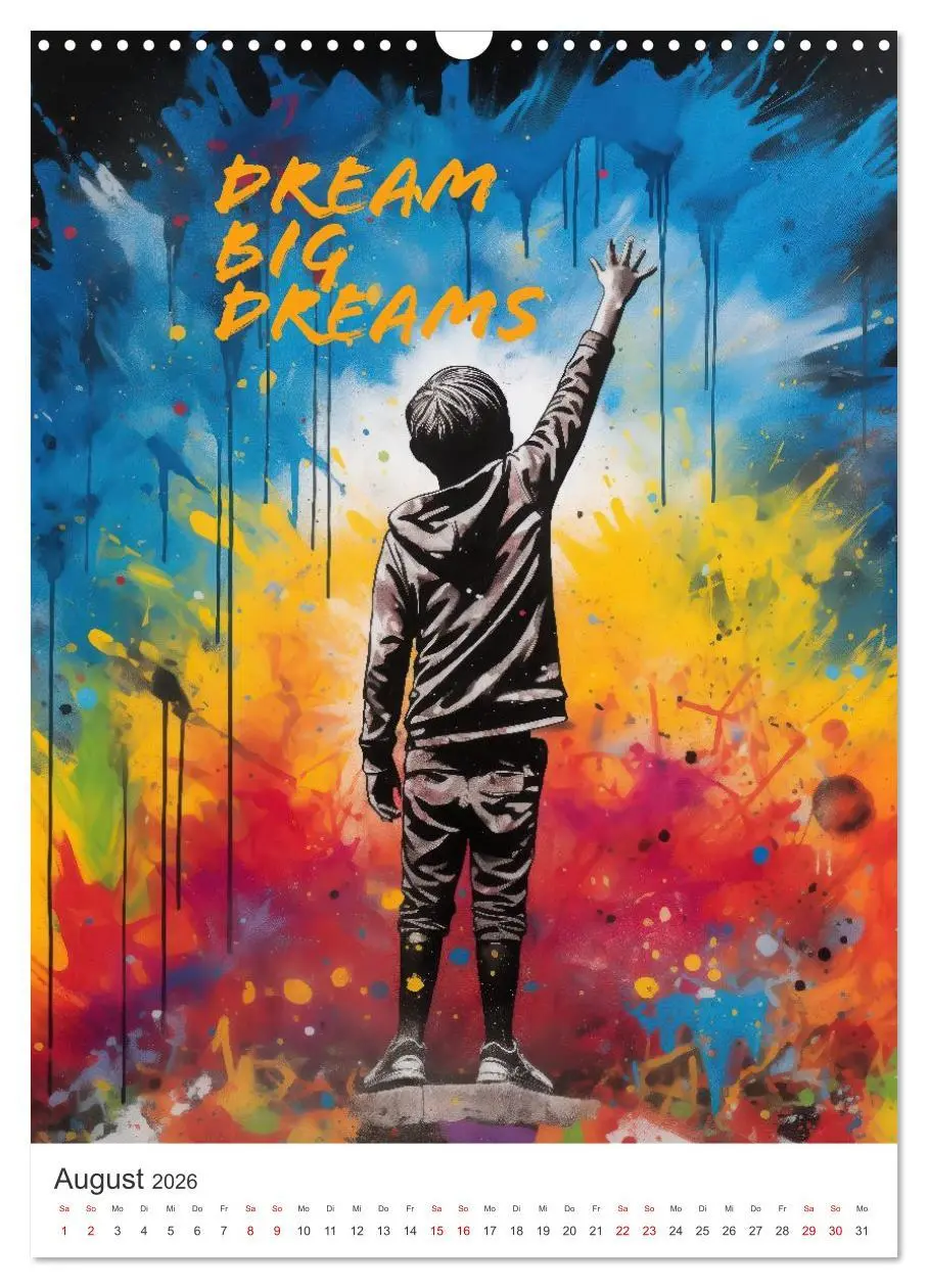 Bild: 9783516164930 | STREETART Neu Erleben Ein KI-Kunstkalender (Wandkalender 2026 DIN...