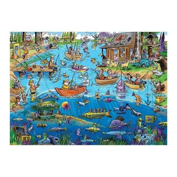 Bild: 625012445030 | Cobble Hill Verrückter Angelausflug 1000 Teile | Spiel | In Spielebox