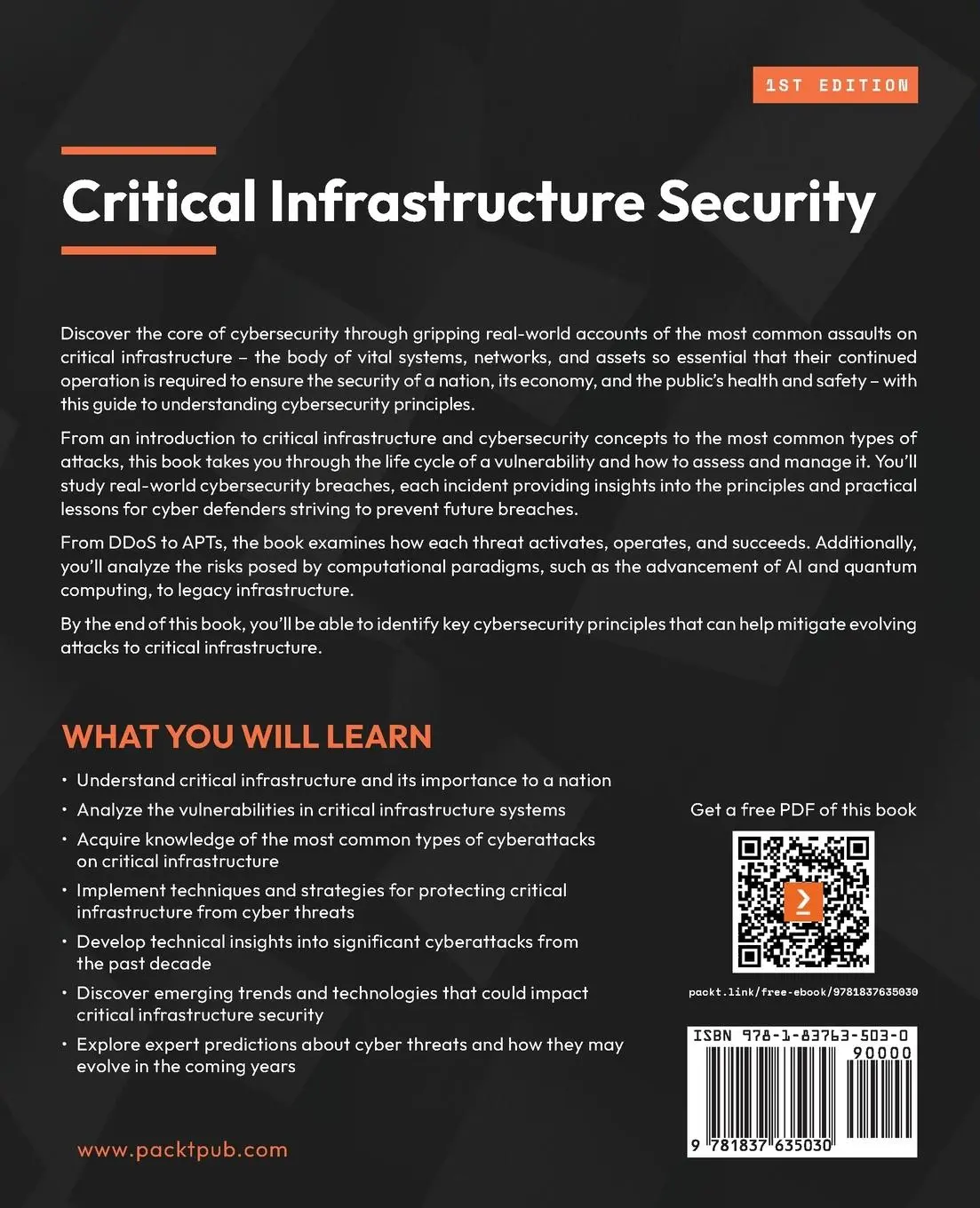 Rückseite: 9781837635030 | Critical Infrastructure Security | Soledad Antelada Toledano | Buch