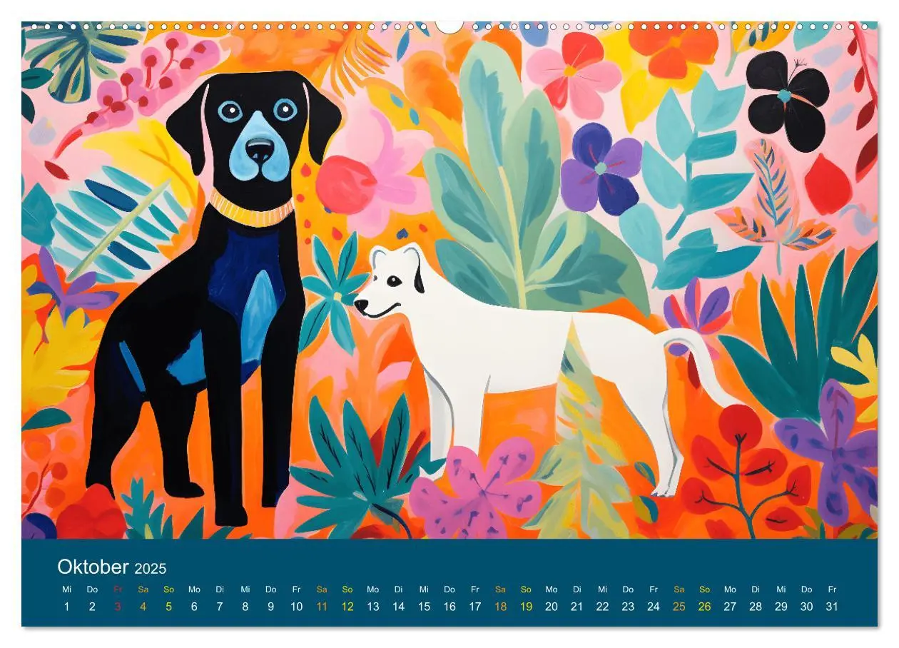 Bild: 9783435015030 | Hunde Kunstwerke - Hunde im Stil des Fauvismus künstlerisch...