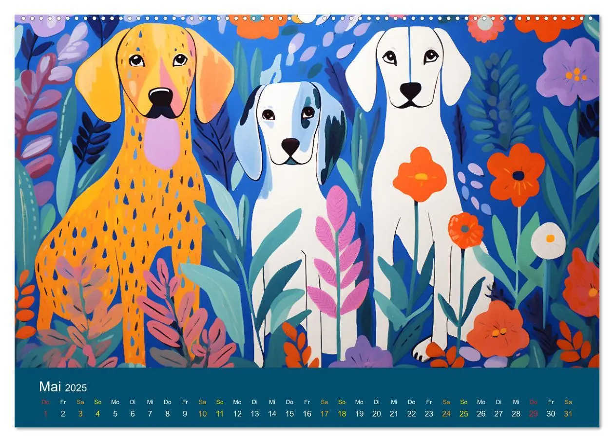 Bild: 9783435015030 | Hunde Kunstwerke - Hunde im Stil des Fauvismus künstlerisch...