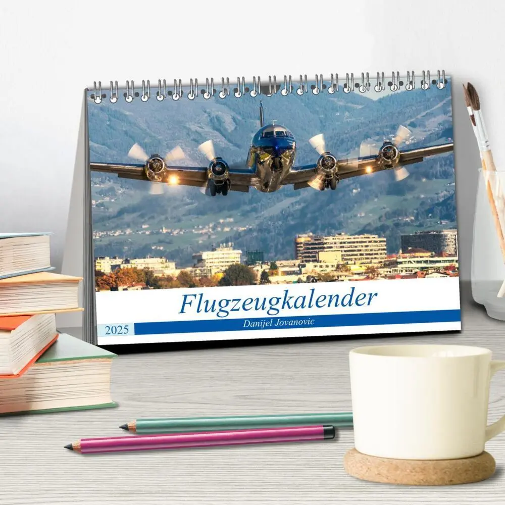 Bild: 9783435185030 | Flugzeugkalender (Tischkalender 2025 DIN A5 quer), CALVENDO...