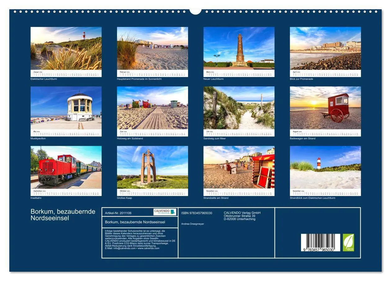 Bild: 9783457965030 | Borkum, bezaubernde Nordseeinsel (hochwertiger Premium Wandkalender...