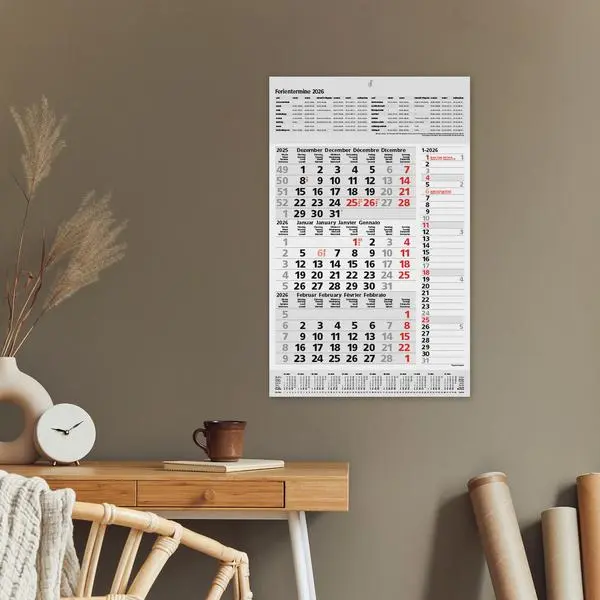 Bild: 9783731885030 | 3-Monats-Planer Combi Grau 2026 | Verlag Korsch | Kalender | 12 S.