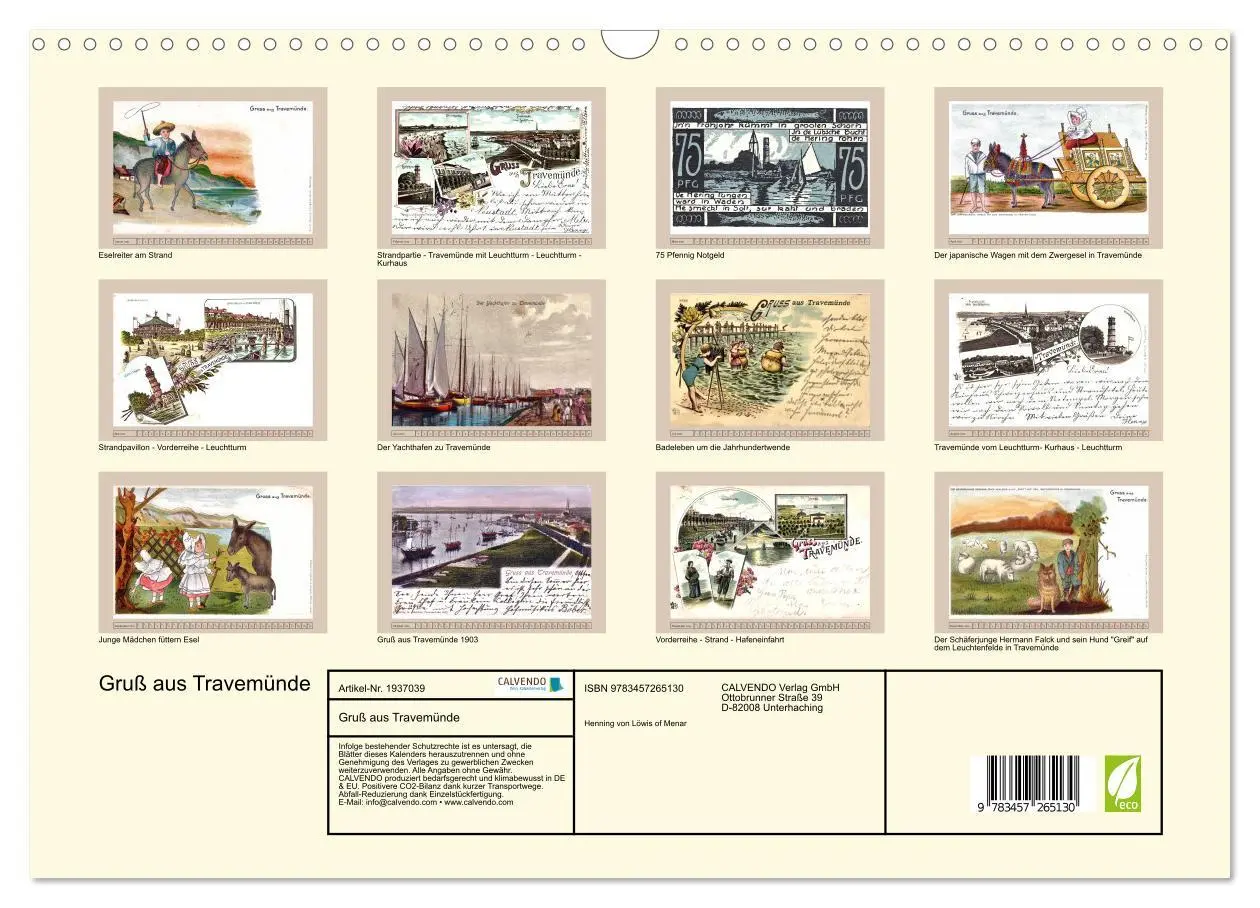 Bild: 9783457265130 | Gruß aus Travemünde (Wandkalender 2026 DIN A3 quer), CALVENDO...