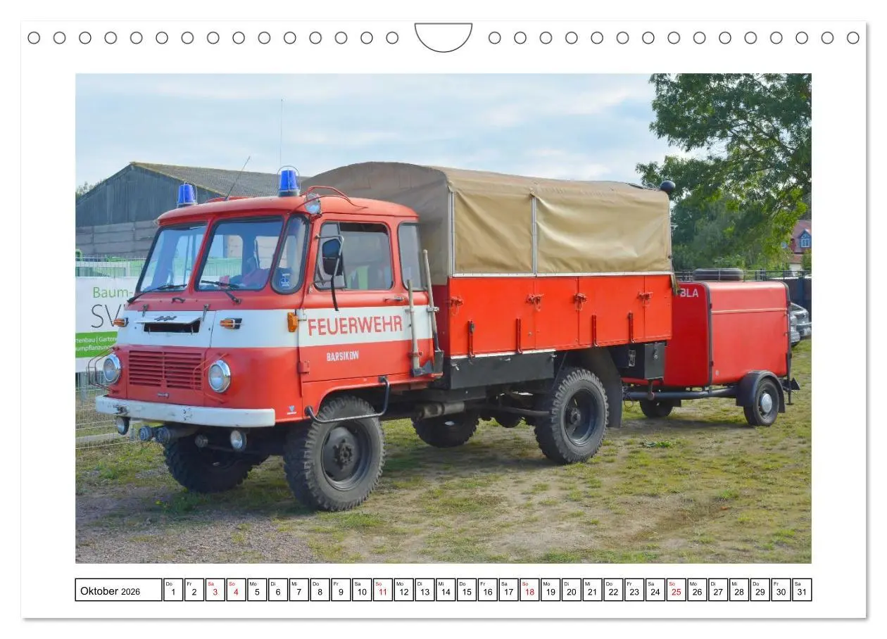 Bild: 9783516285130 | Einsatzfahrzeuge der DDR (Wandkalender 2026 DIN A4 quer), CALVENDO...