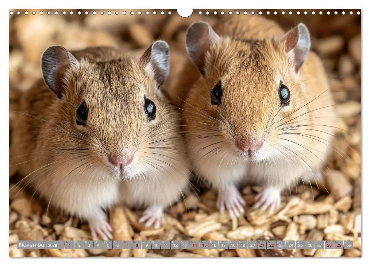 Bild: 9783516595130 | Maus im Haus - der Gerbil Kalender (Wandkalender 2026 DIN A3 quer),...