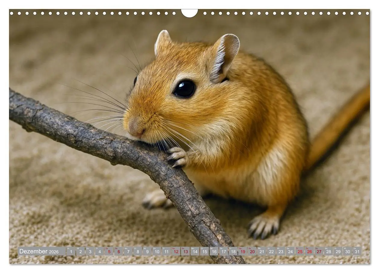 Bild: 9783516595130 | Maus im Haus - der Gerbil Kalender (Wandkalender 2026 DIN A3 quer),...