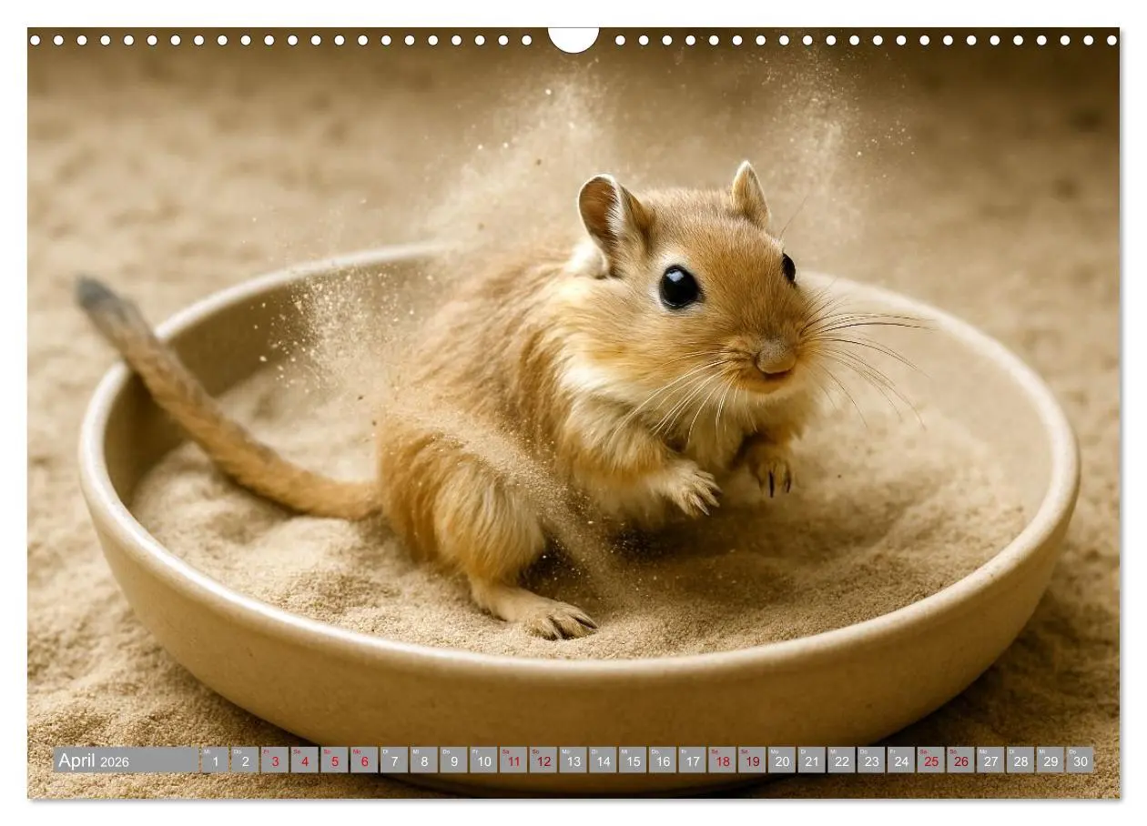 Bild: 9783516595130 | Maus im Haus - der Gerbil Kalender (Wandkalender 2026 DIN A3 quer),...