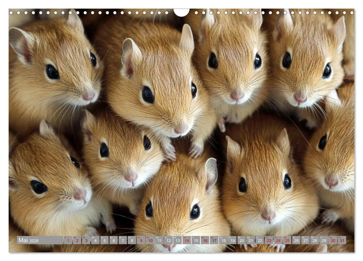 Bild: 9783516595130 | Maus im Haus - der Gerbil Kalender (Wandkalender 2026 DIN A3 quer),...