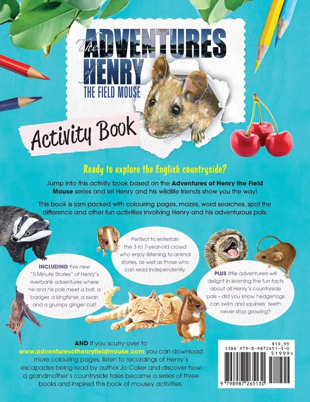 Rückseite: 9798987265130 | The Adventures of Henry the Field Mouse Activity Book | Coker | Buch