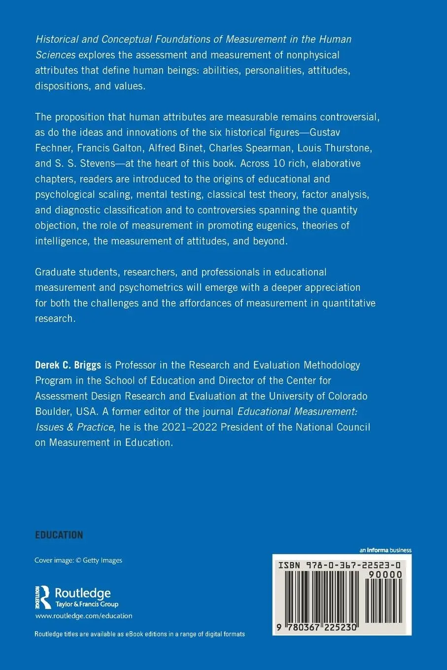 Rückseite: 9780367225230 | Historical and Conceptual Foundations of Measurement in the Human...