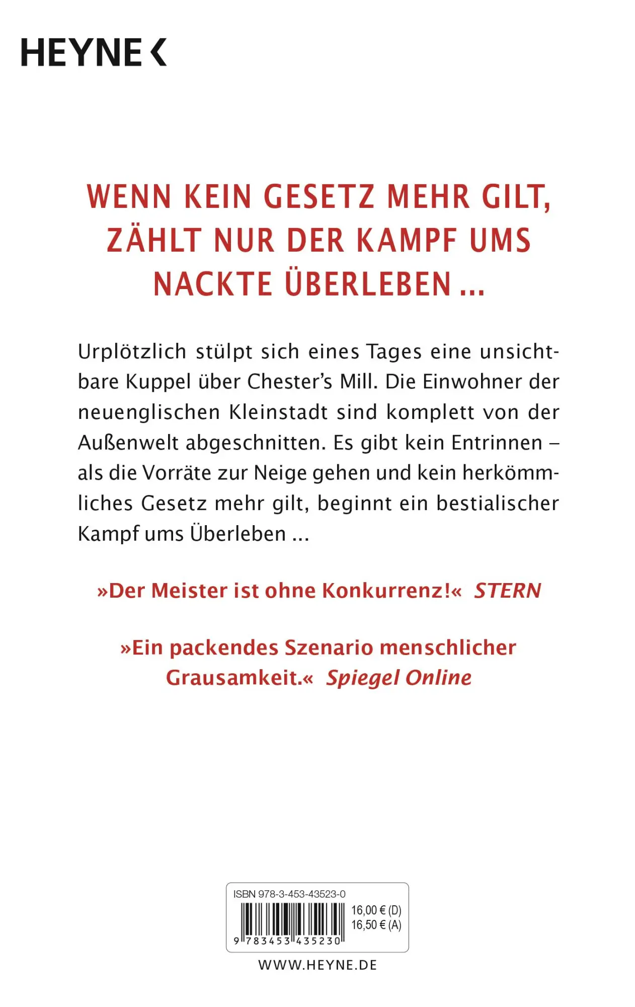 Bild: 9783453435230 | Die Arena | Stephen King | Taschenbuch | 1296 S. | Deutsch | 2011