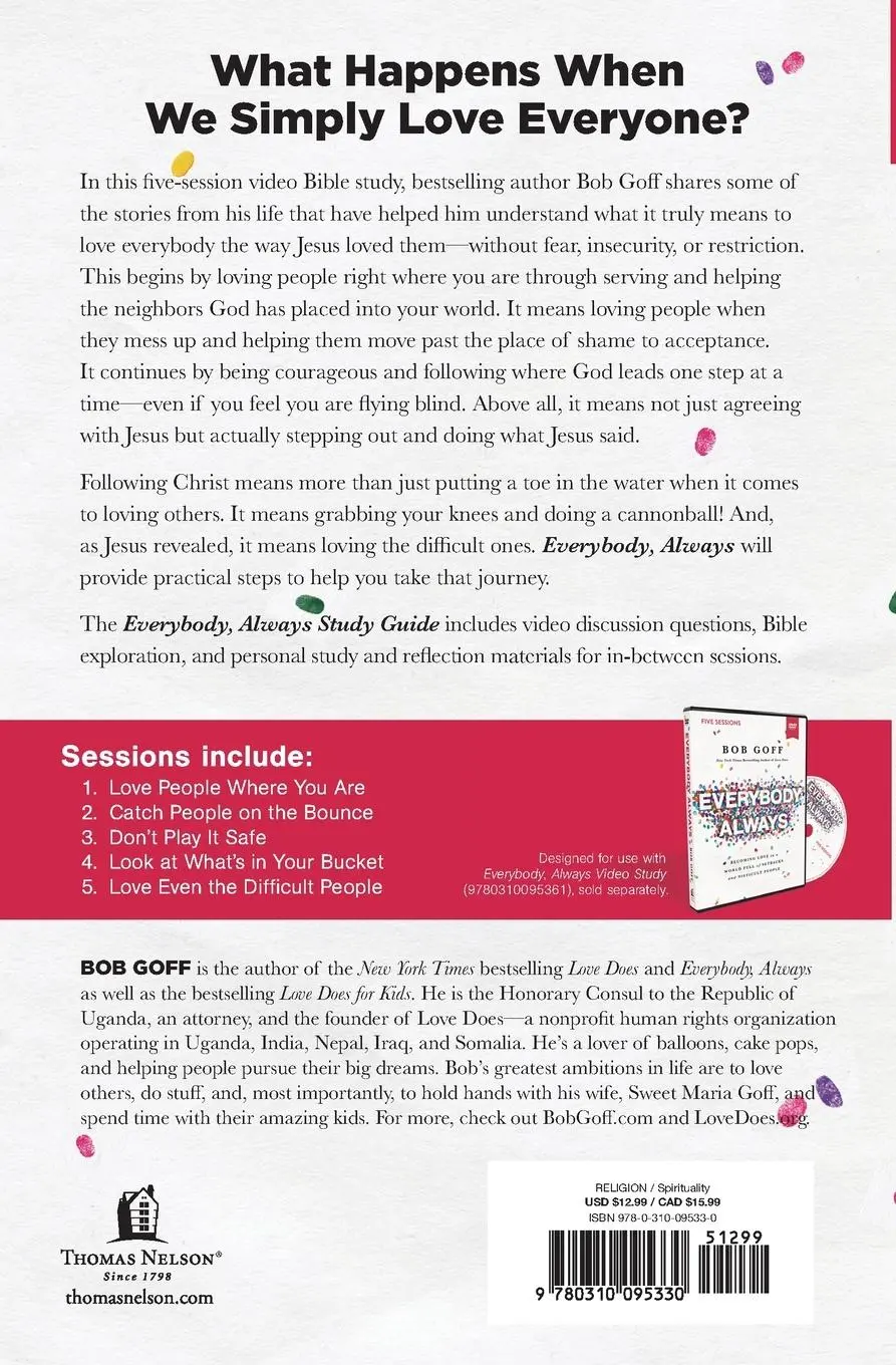 Rückseite: 9780310095330 | Everybody, Always Study Guide | Bob Goff | Taschenbuch | Englisch