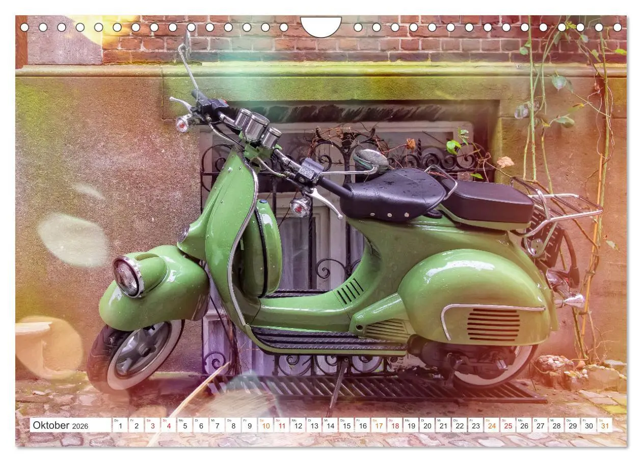 Bild: 9783457555330 | Kult Roller - Vesparade (Wandkalender 2026 DIN A4 quer), CALVENDO...