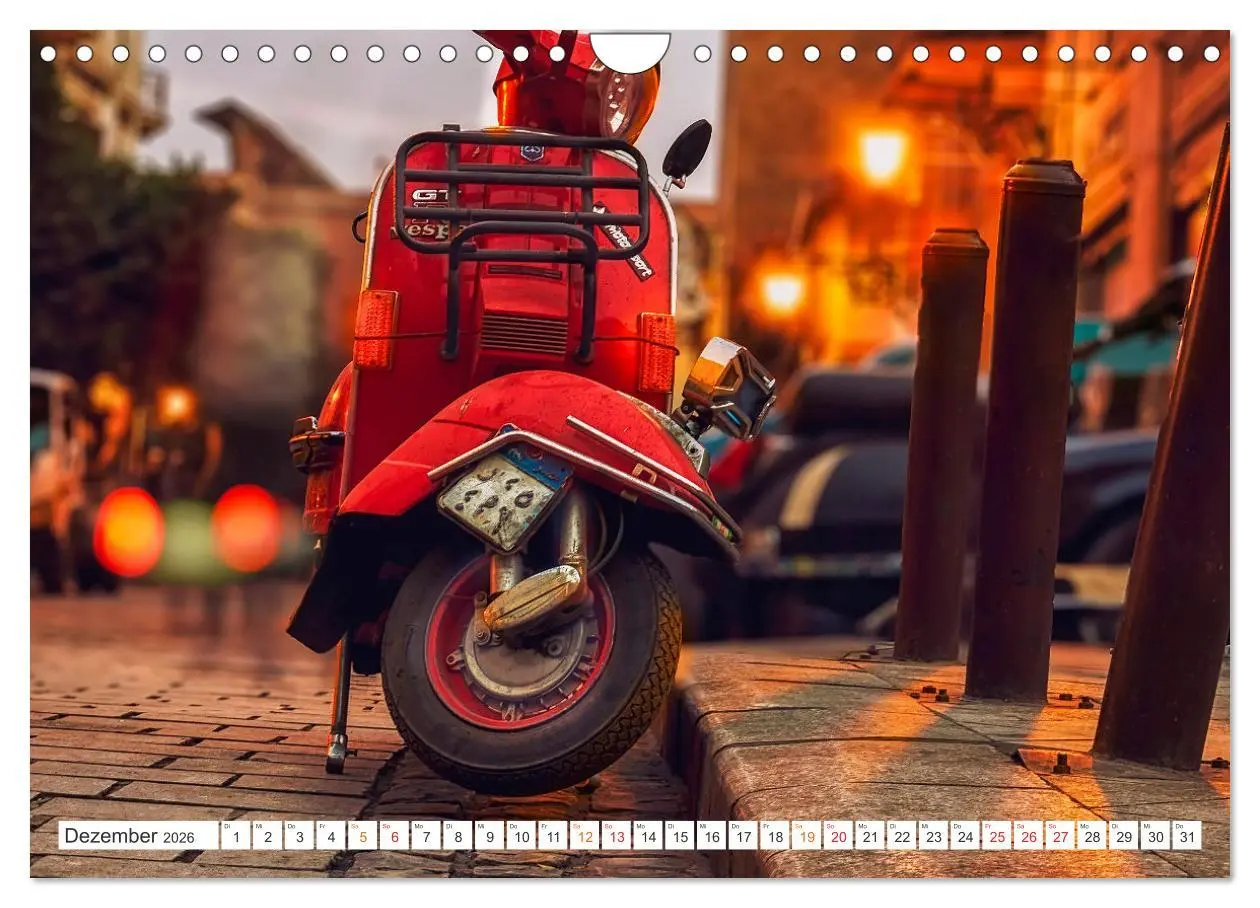 Bild: 9783457555330 | Kult Roller - Vesparade (Wandkalender 2026 DIN A4 quer), CALVENDO...