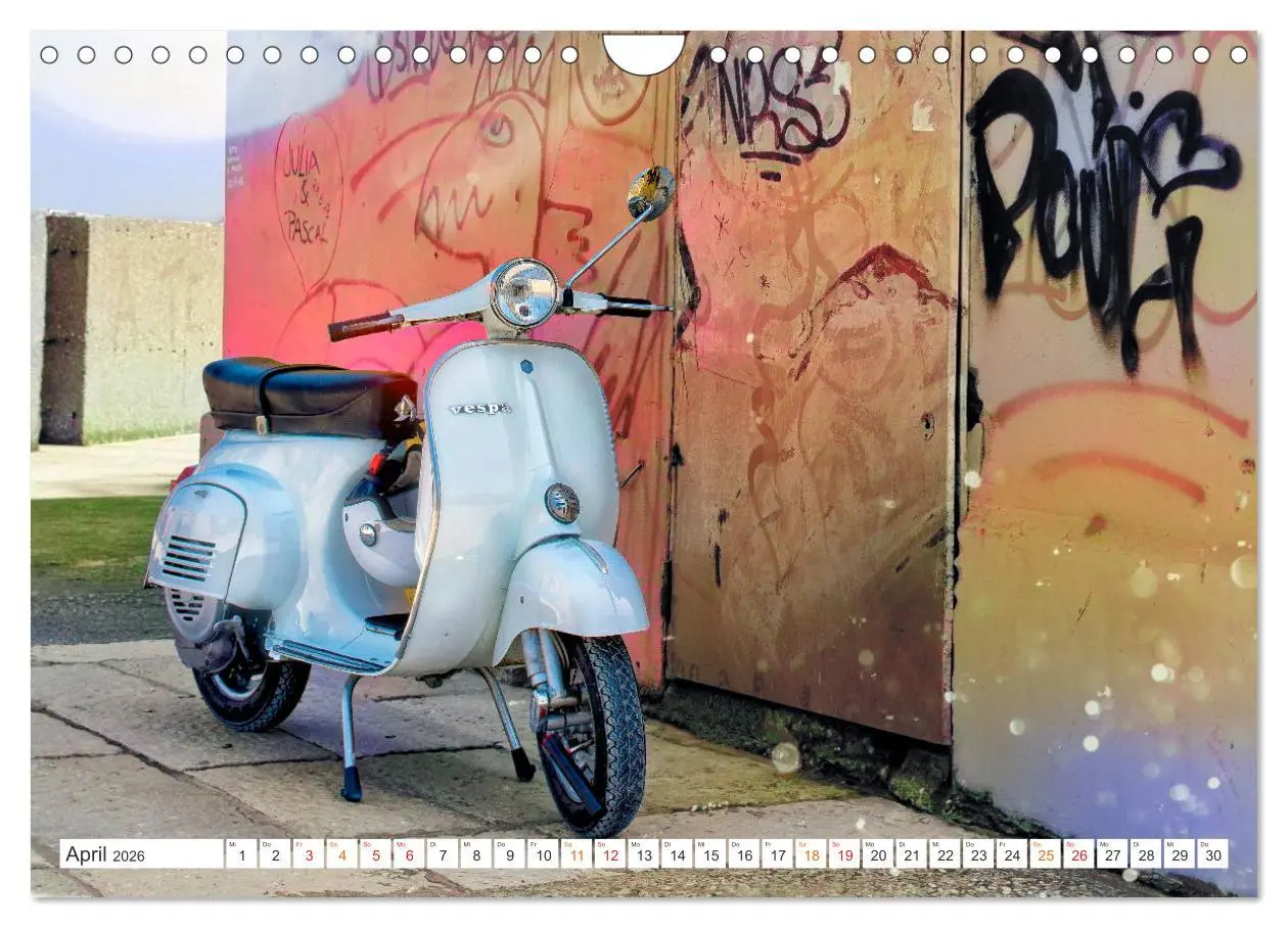 Bild: 9783457555330 | Kult Roller - Vesparade (Wandkalender 2026 DIN A4 quer), CALVENDO...