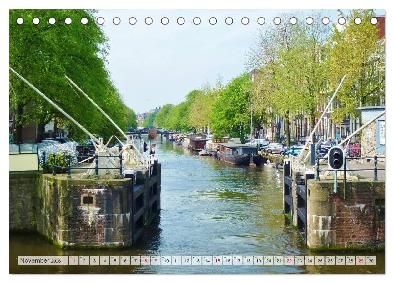 Bild: 9783516195330 | Amsterdam (Tischkalender 2026 DIN A5 quer), CALVENDO Monatskalender