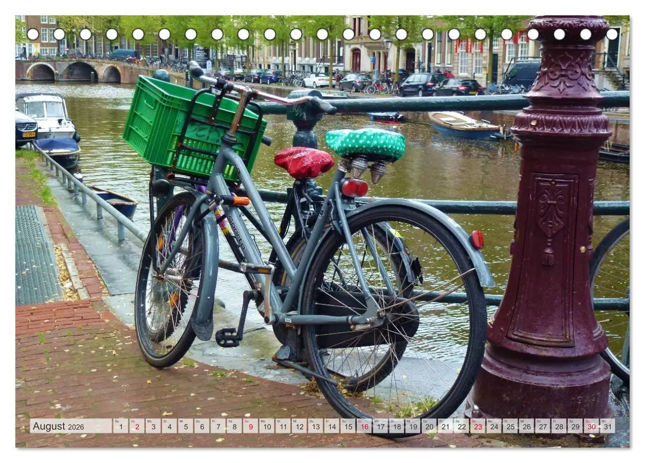Bild: 9783516195330 | Amsterdam (Tischkalender 2026 DIN A5 quer), CALVENDO Monatskalender