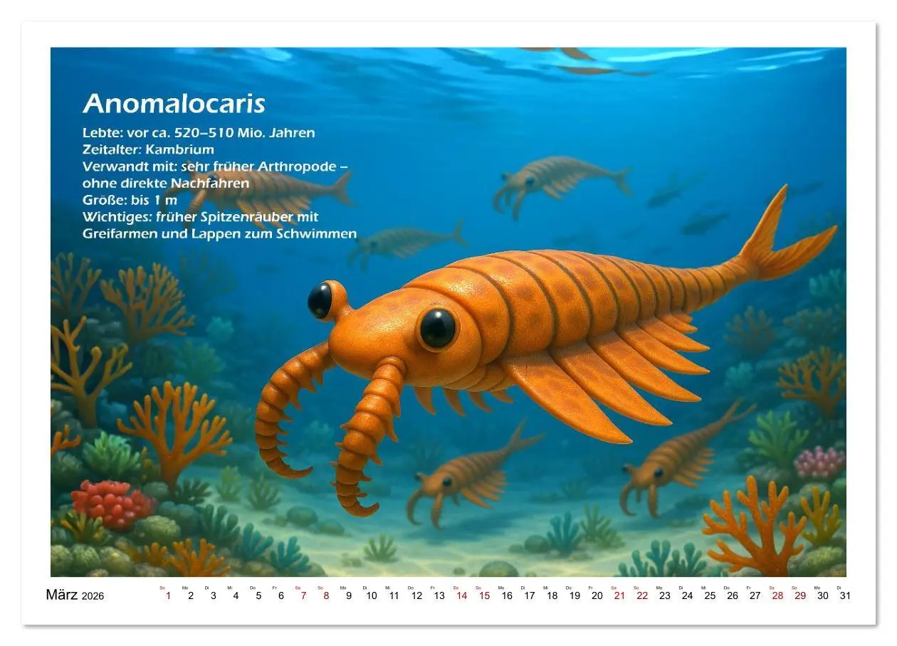 Bild: 9783516645330 | Urige Meerestiere prähistorisch und seltsam (Wandkalender 2026 DIN...
