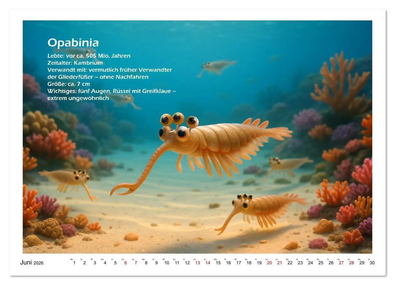 Bild: 9783516645330 | Urige Meerestiere prähistorisch und seltsam (Wandkalender 2026 DIN...