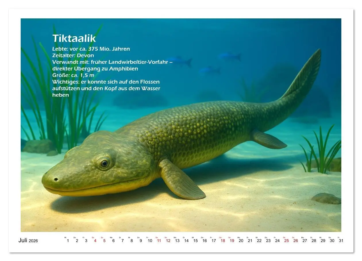 Bild: 9783516645330 | Urige Meerestiere prähistorisch und seltsam (Wandkalender 2026 DIN...
