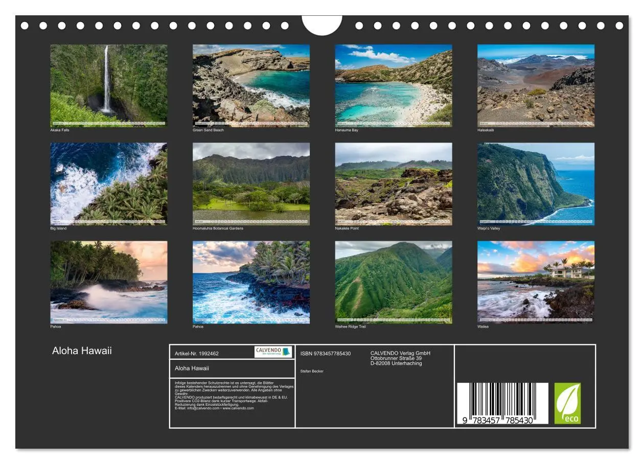 Bild: 9783457785430 | Aloha Hawaii (Wandkalender 2026 DIN A4 quer), CALVENDO Monatskalender
