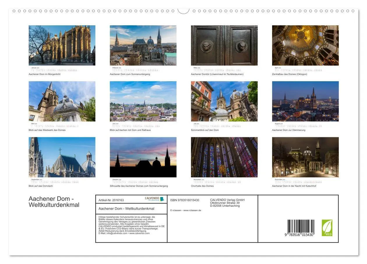 Bild: 9783516015430 | Aachener Dom - Weltkulturdenkmal (hochwertiger Premium Wandkalender...
