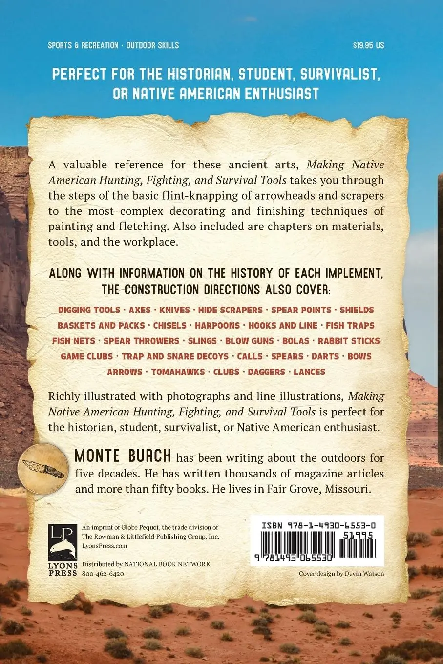 Rückseite: 9781493065530 | Making Native American Hunting, Fighting, and Survival Tools | Burch