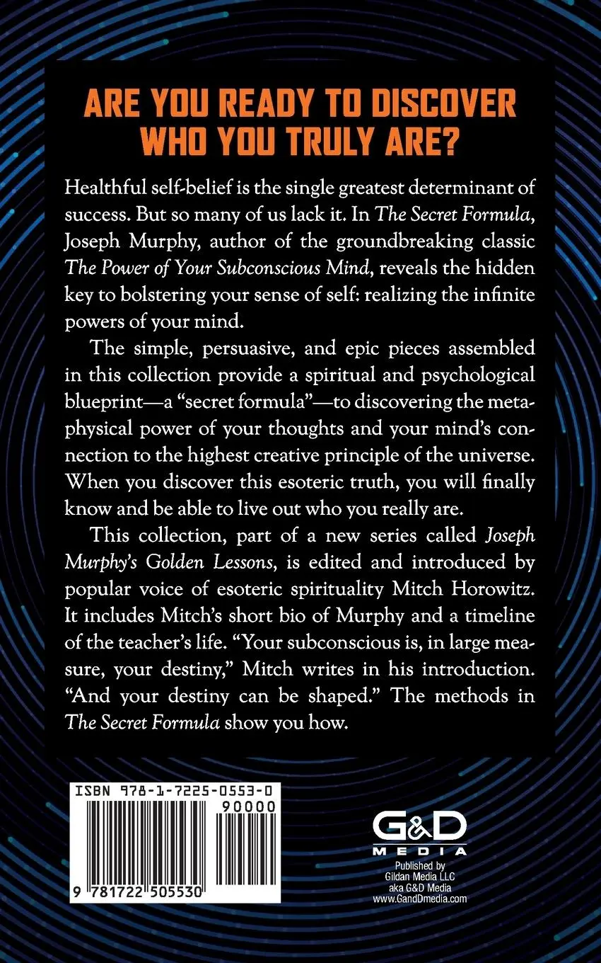 Rückseite: 9781722505530 | The Secret Formula | Joseph Murphy | Taschenbuch | Englisch | 2021