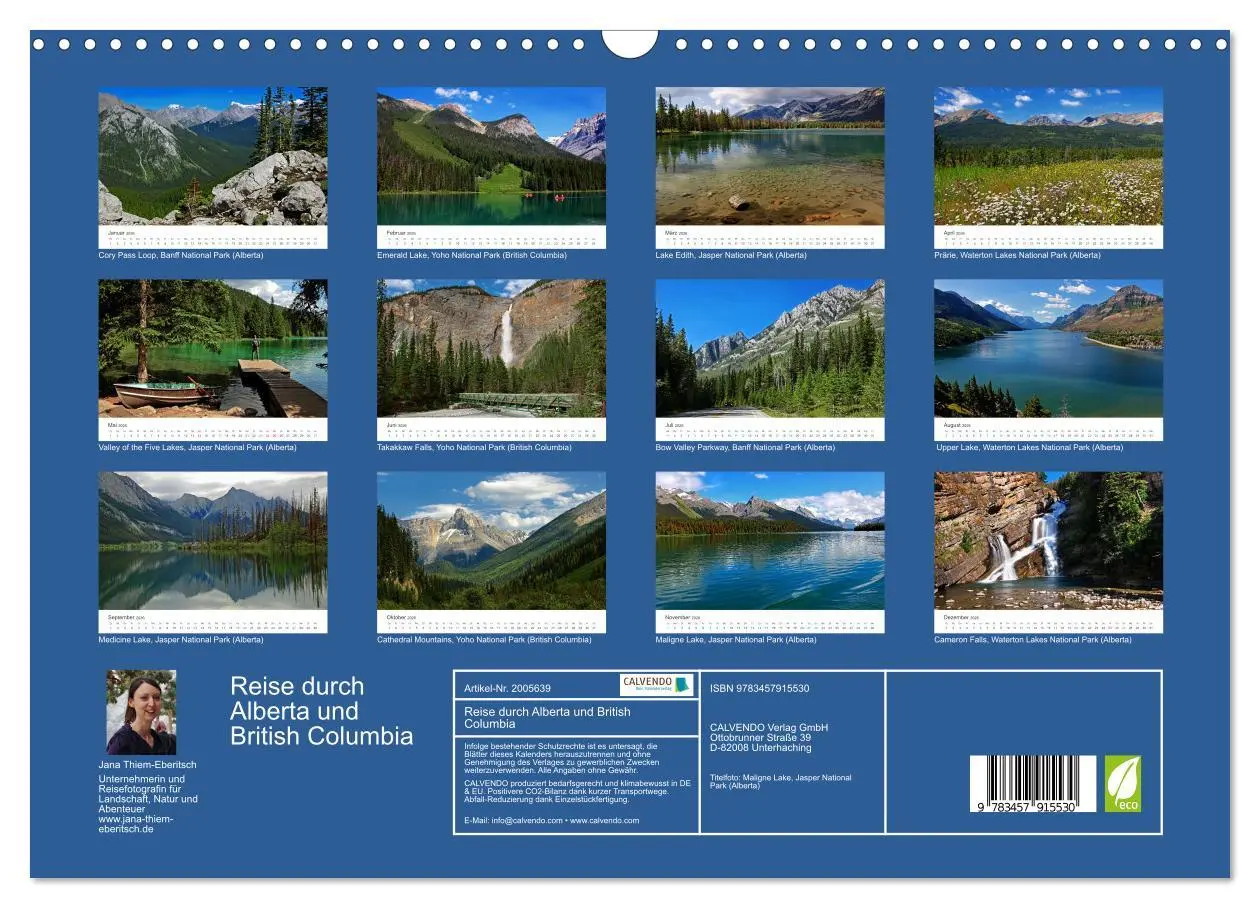 Bild: 9783457915530 | Reise durch Alberta und British Columbia (Wandkalender 2026 DIN A3...