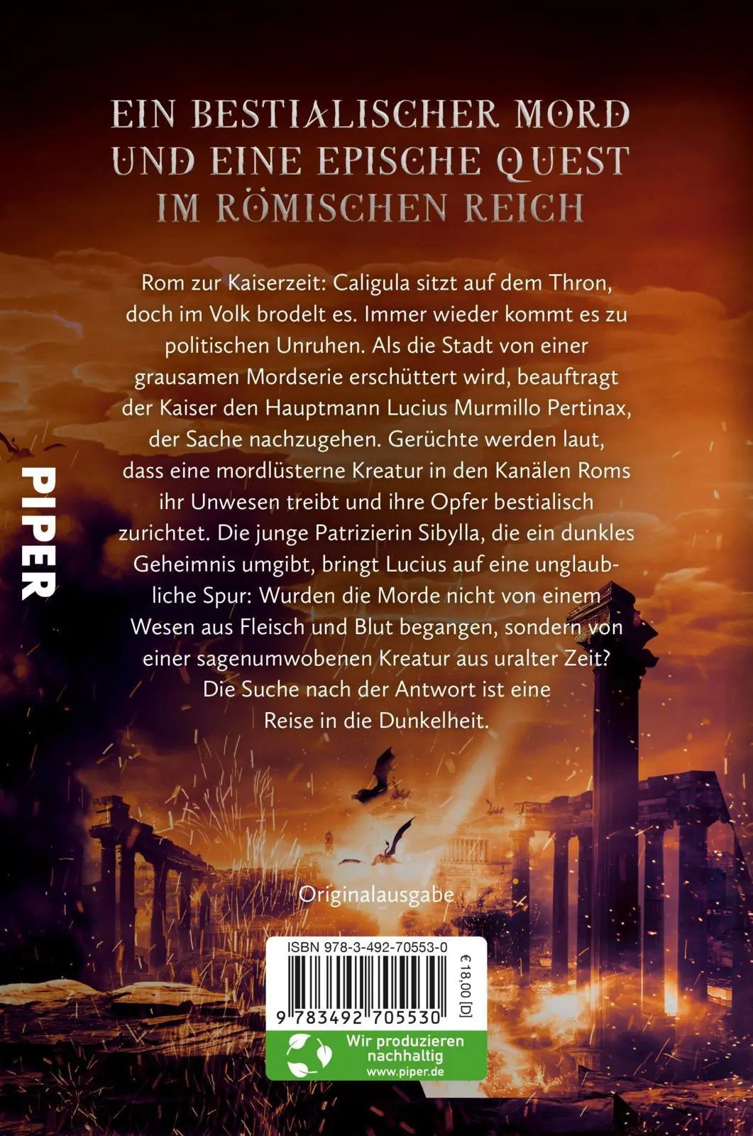 Rückseite: 9783492705530 | Indagator - Die Bestien von Rom | Michael Peinkofer | Taschenbuch