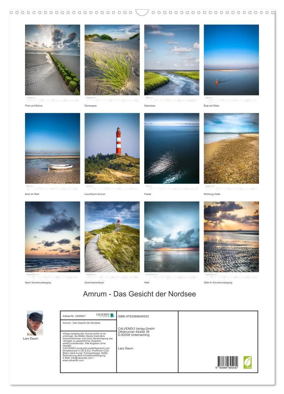 Bild: 9783569645530 | Amrum - Das Gesicht der Nordsee (Wandkalender 2027 DIN A2 hoch),...