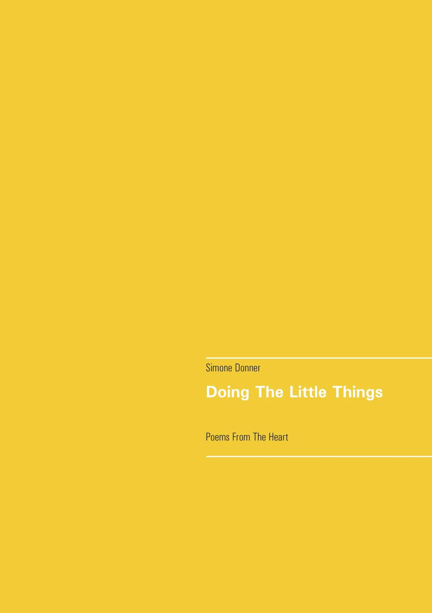 Cover: 9783752625530 | Doing The Little Things | Poems From The Heart | Simone Donner | Buch