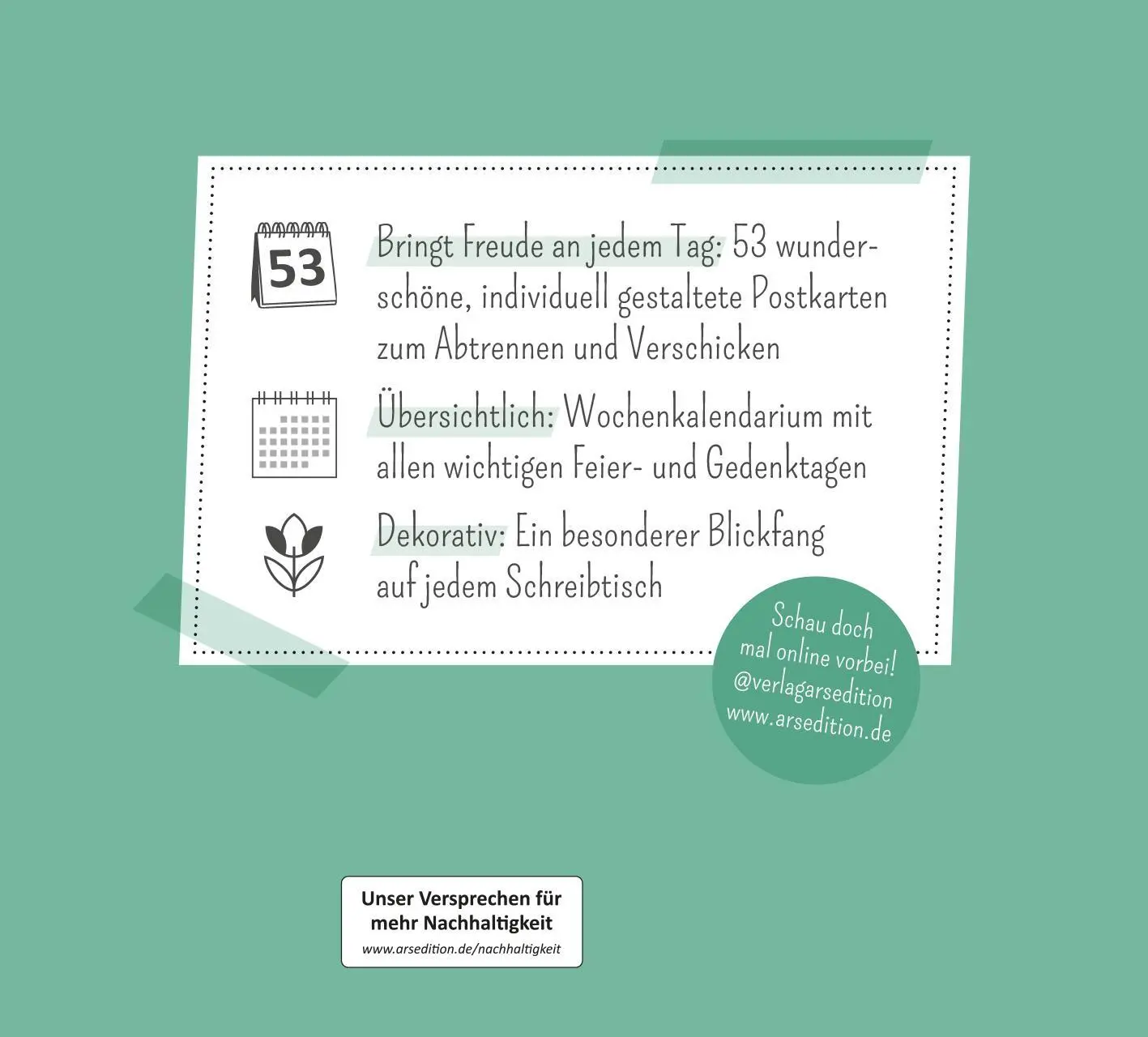 Rückseite: 4014489135630 | Postkartenkalender Glücksmantras 2026 | Kalender | Spiralaufsteller