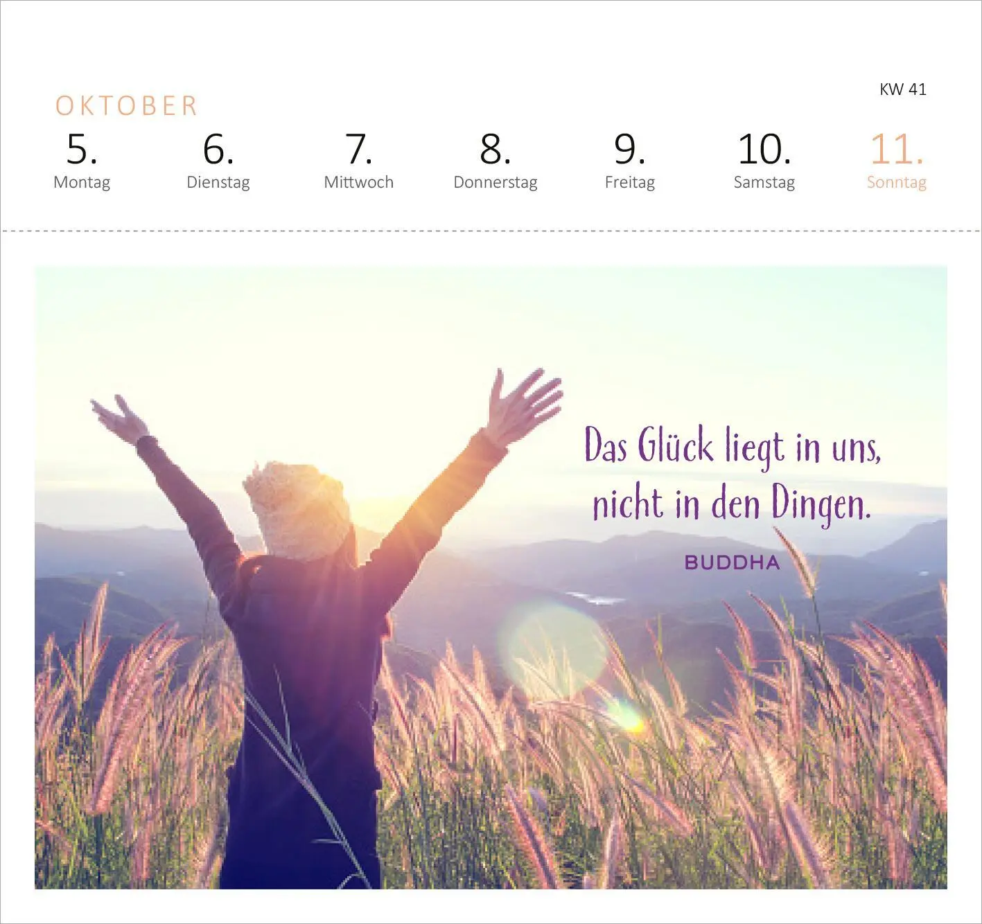 Bild: 4014489135630 | Postkartenkalender Glücksmantras 2026 | Kalender | Spiralaufsteller