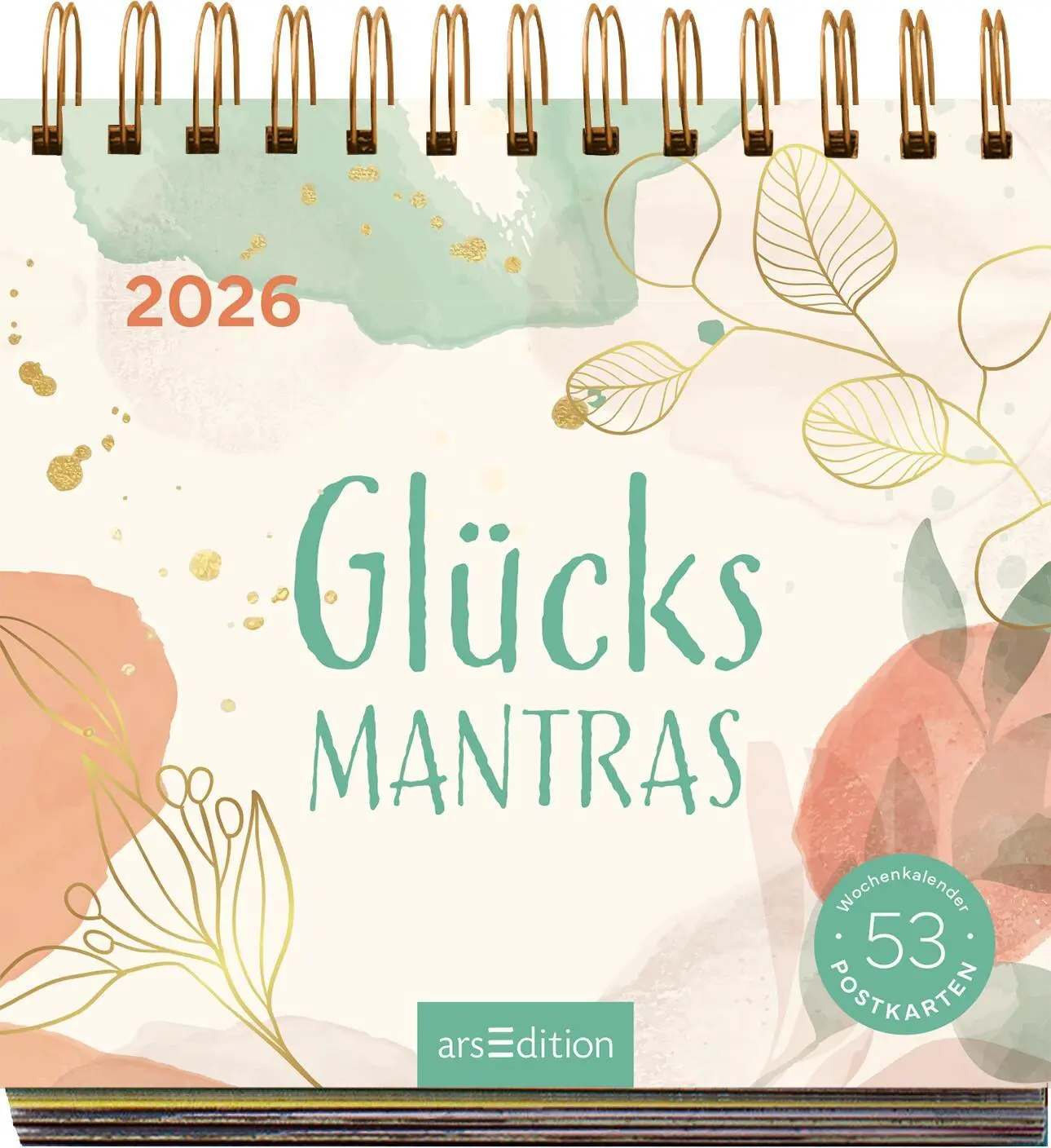 Bild: 4014489135630 | Postkartenkalender Glücksmantras 2026 | Kalender | Spiralaufsteller