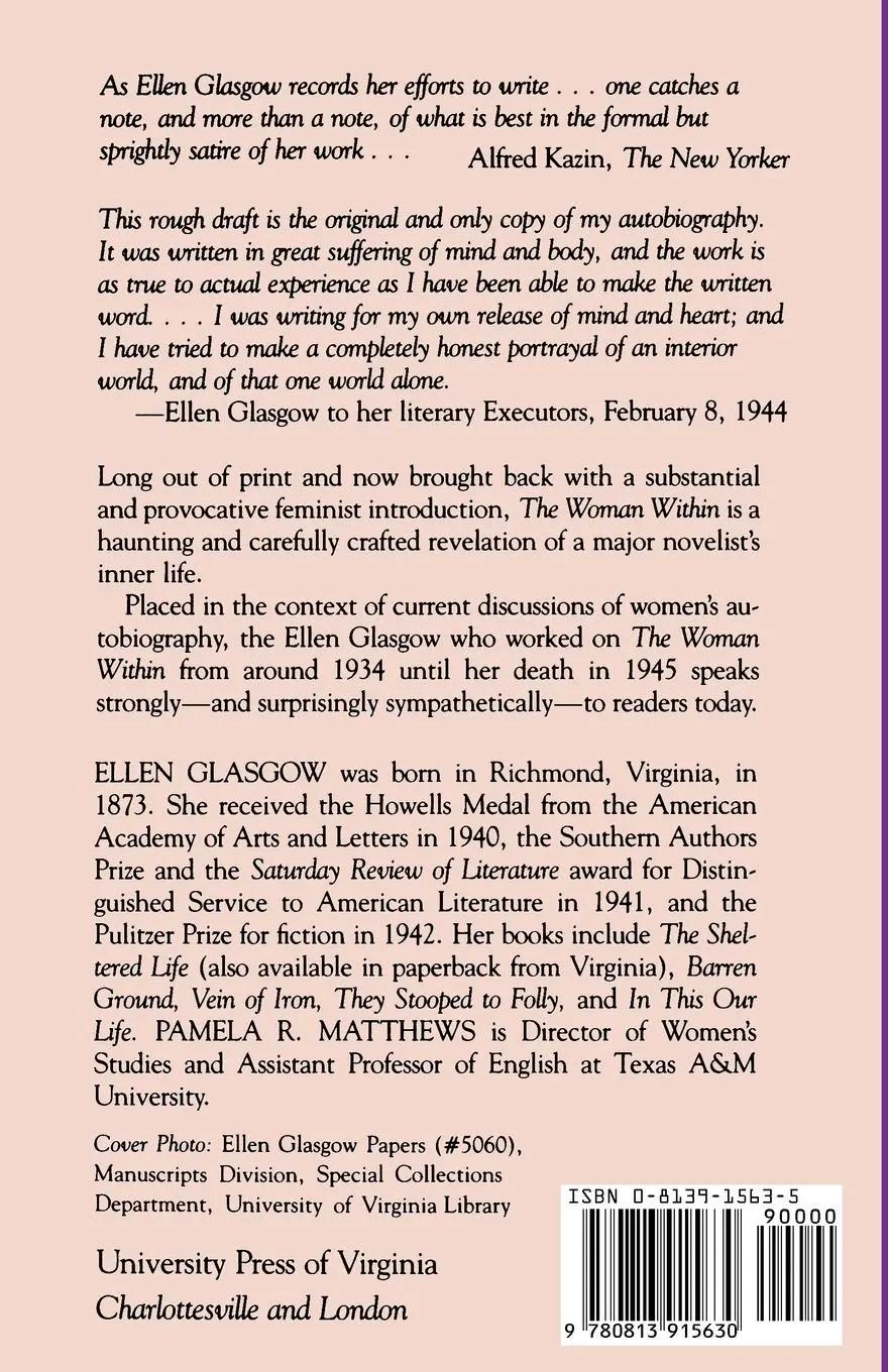 Rückseite: 9780813915630 | The Woman Within | Ellen Glasgow | Taschenbuch | Englisch | 1994