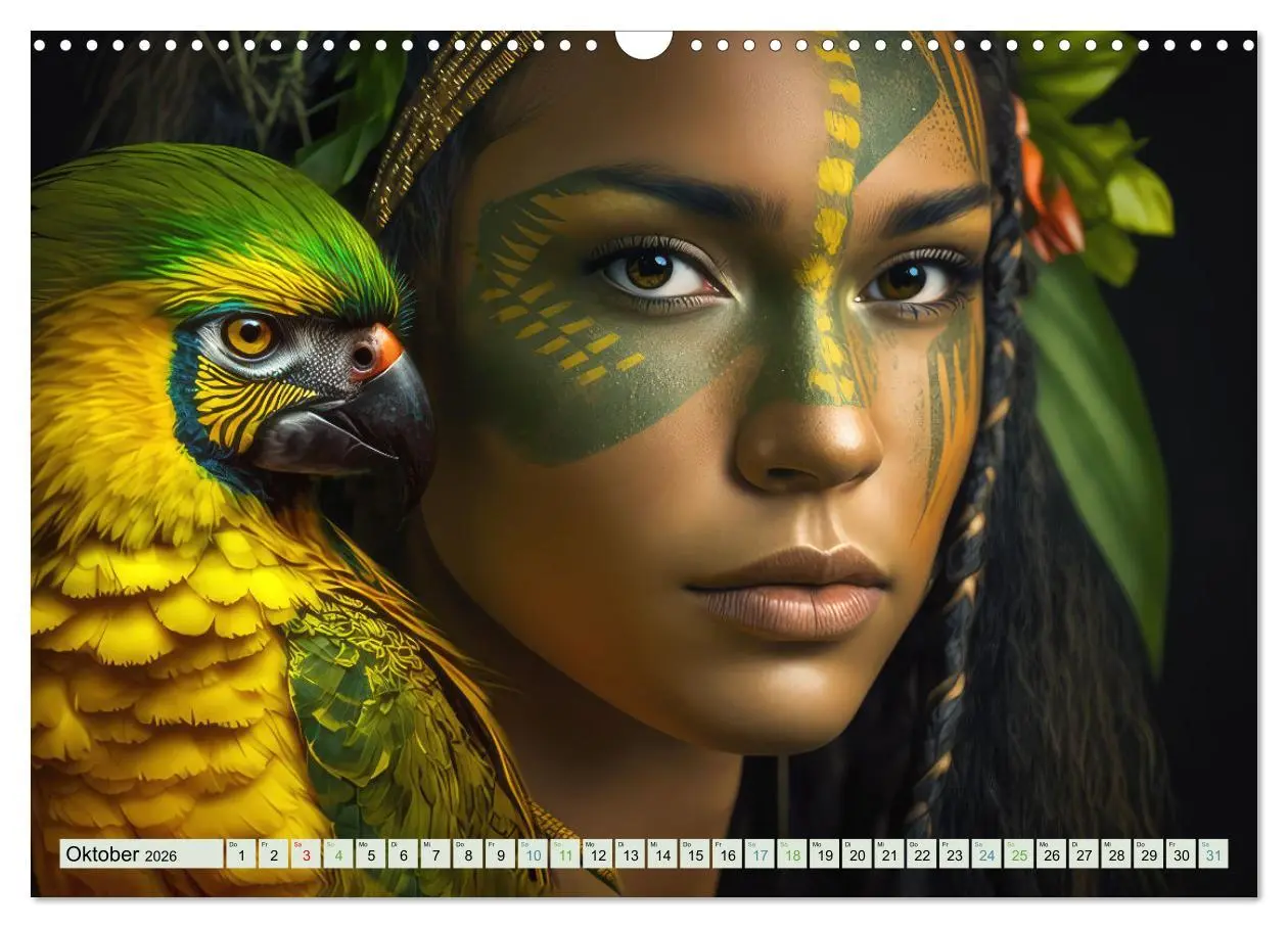 Bild: 9783457525630 | Exotische Frauenportraits im Dschungel (Wandkalender 2026 DIN A3...