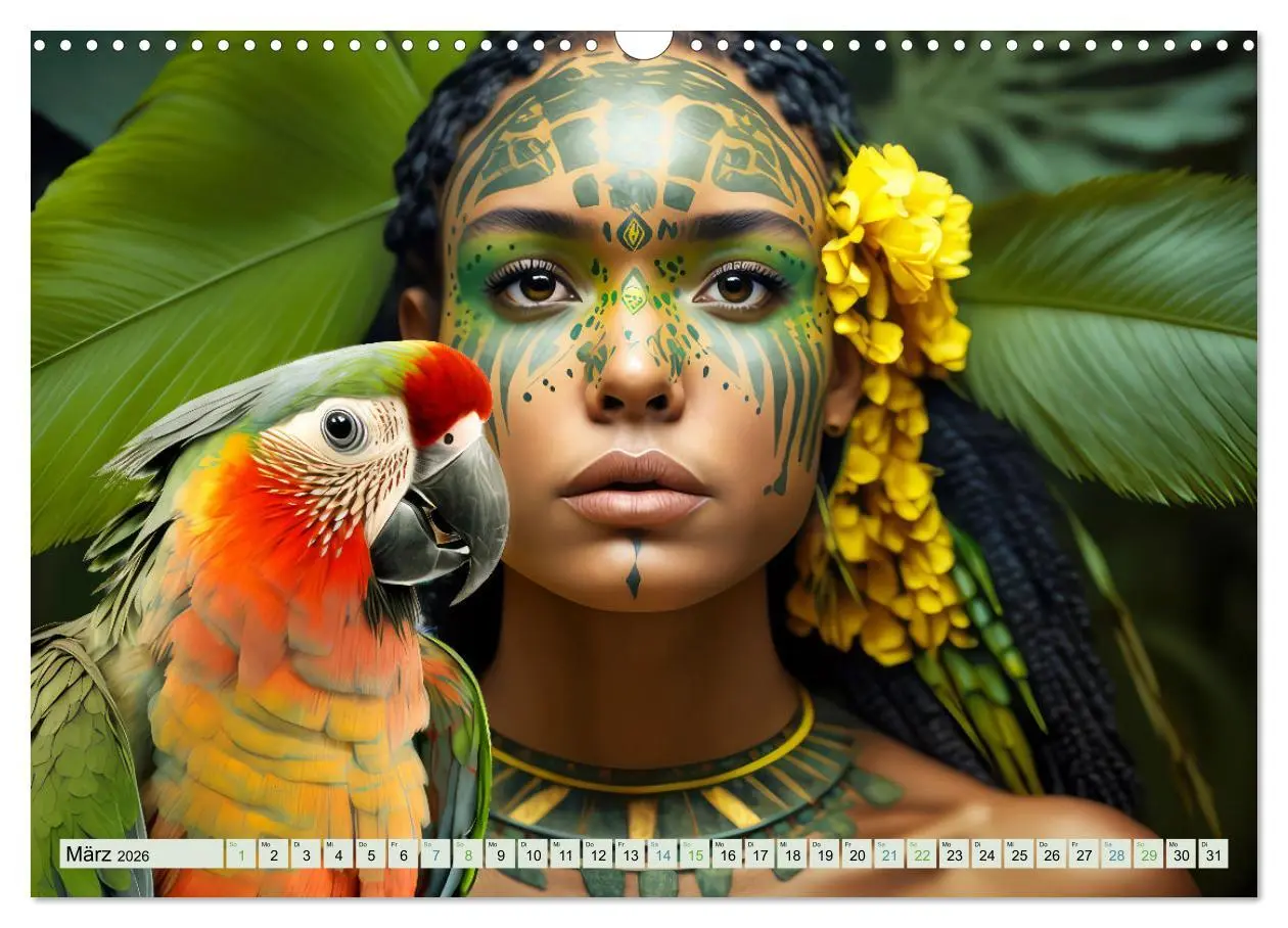 Bild: 9783457525630 | Exotische Frauenportraits im Dschungel (Wandkalender 2026 DIN A3...