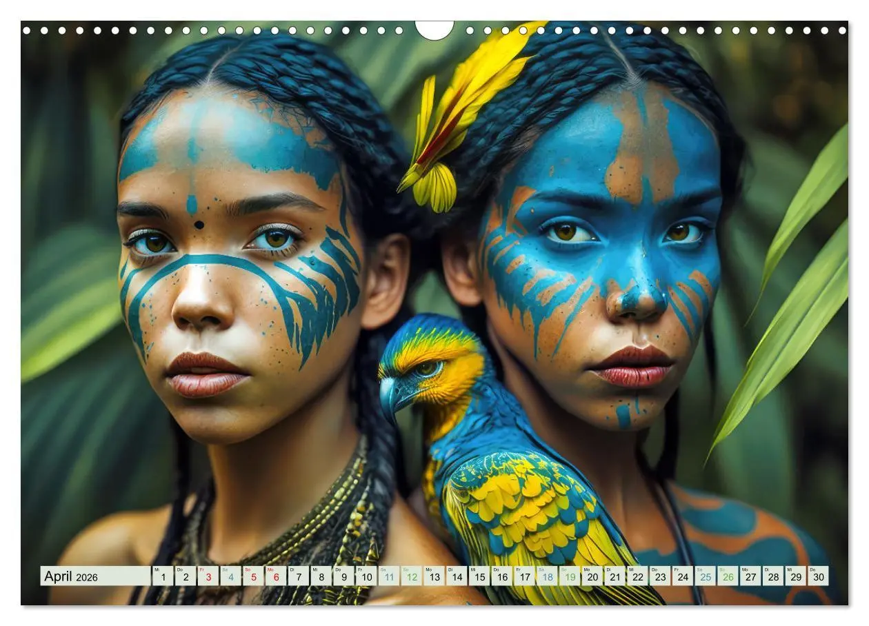 Bild: 9783457525630 | Exotische Frauenportraits im Dschungel (Wandkalender 2026 DIN A3...