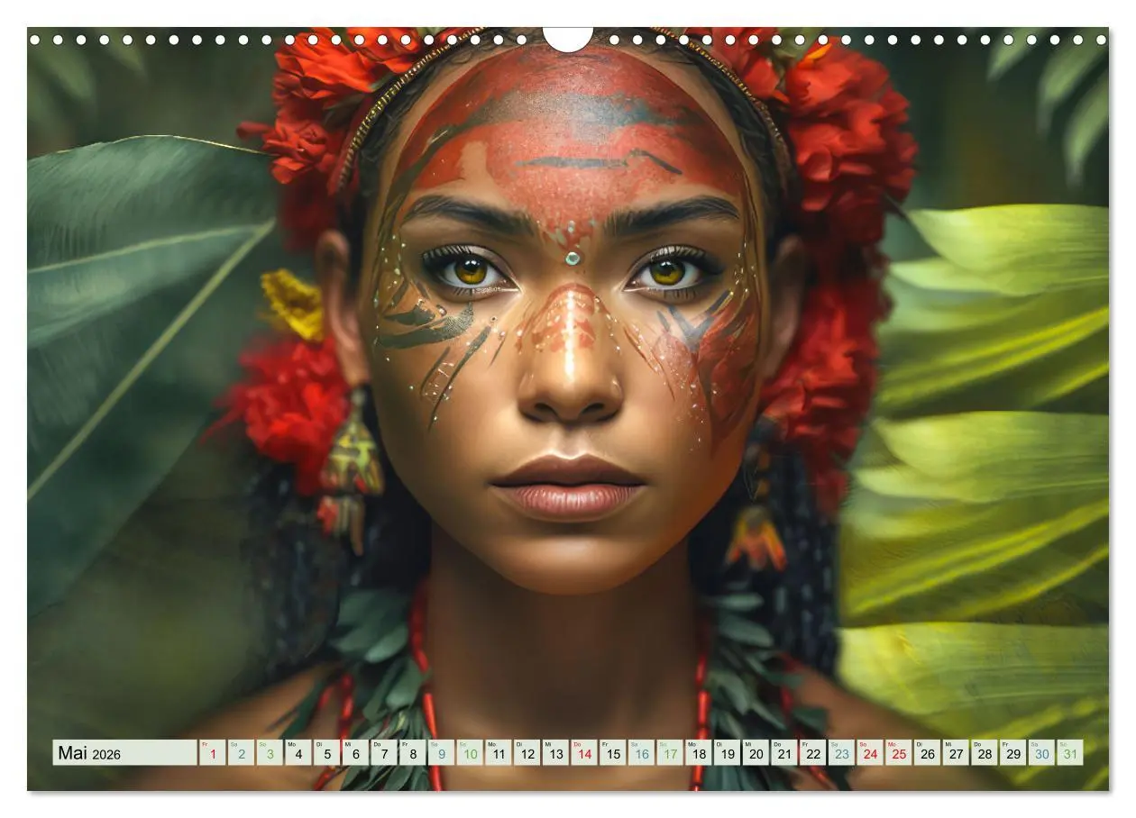 Bild: 9783457525630 | Exotische Frauenportraits im Dschungel (Wandkalender 2026 DIN A3...
