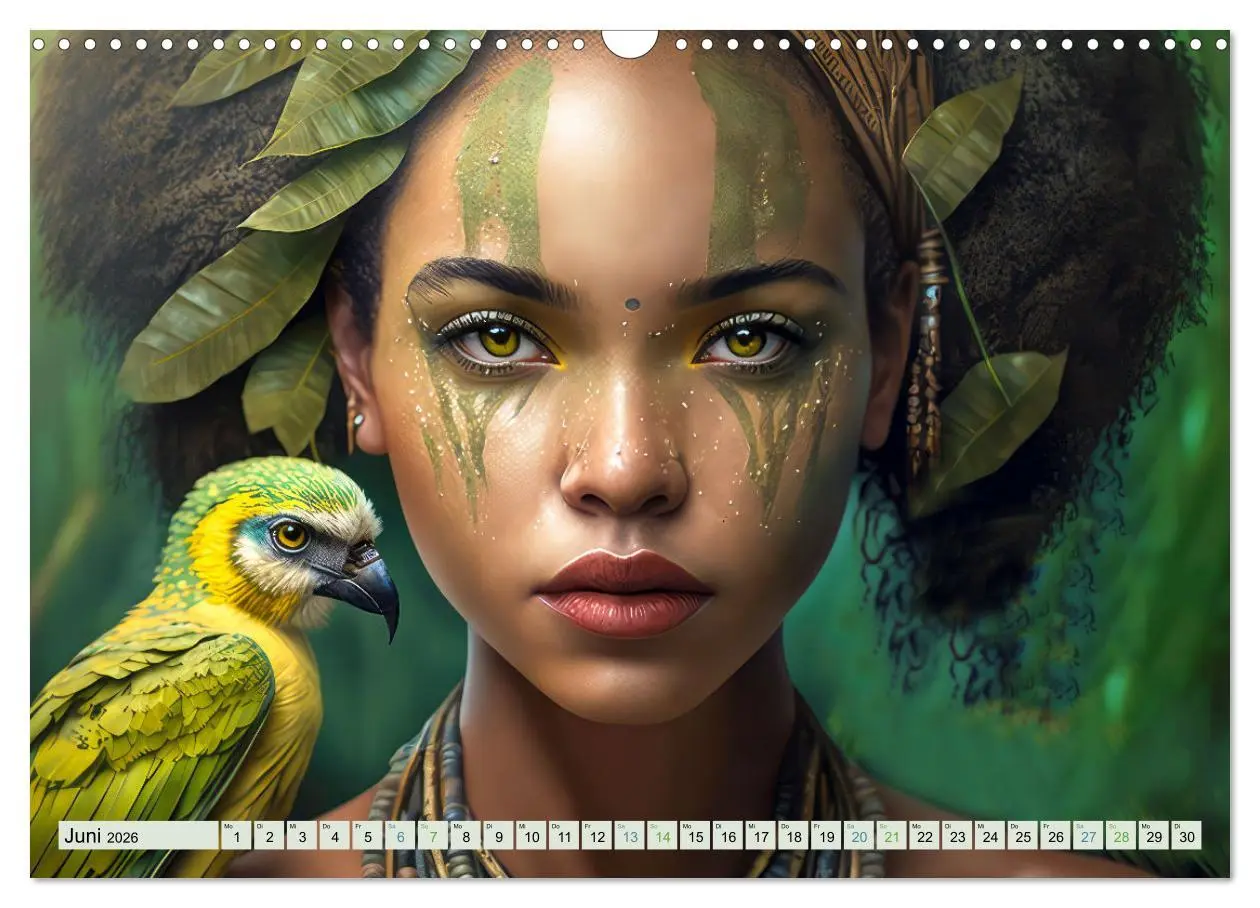Bild: 9783457525630 | Exotische Frauenportraits im Dschungel (Wandkalender 2026 DIN A3...