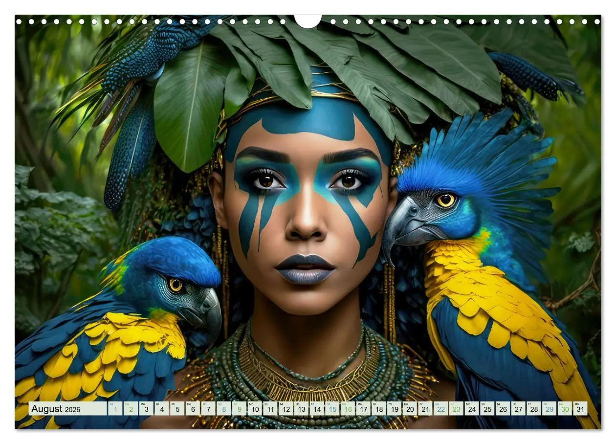 Bild: 9783457525630 | Exotische Frauenportraits im Dschungel (Wandkalender 2026 DIN A3...