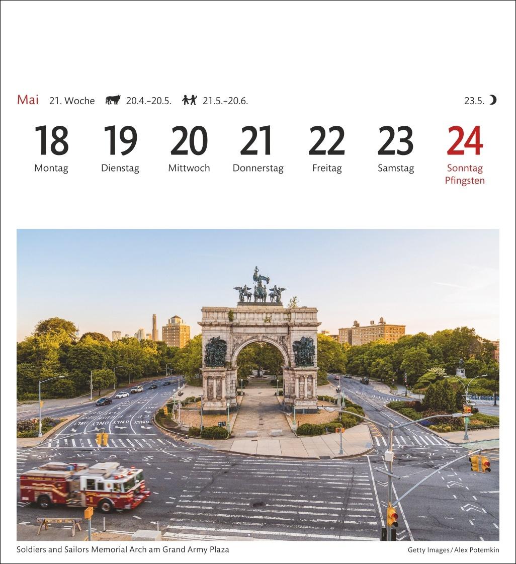 Bild: 9783840035630 | New York Sehnsuchtskalender 2026 - Wochenkalender mit 53 Postkarten